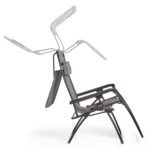 VonHaus 85cm Long Reclining Zero Gravity with Cushions and Table